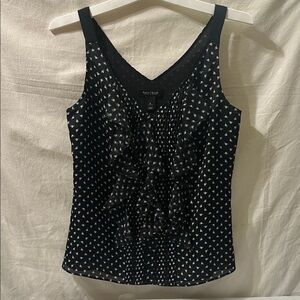 Black and White Sleeveless Top